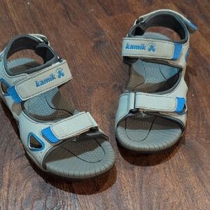 Kamik Kids Sandals - Gray and Light Blue